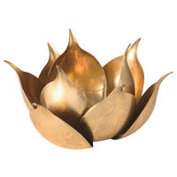 KERZENHALTER - Goldfarben, Trend, Metall (20cm) - Ambia Home