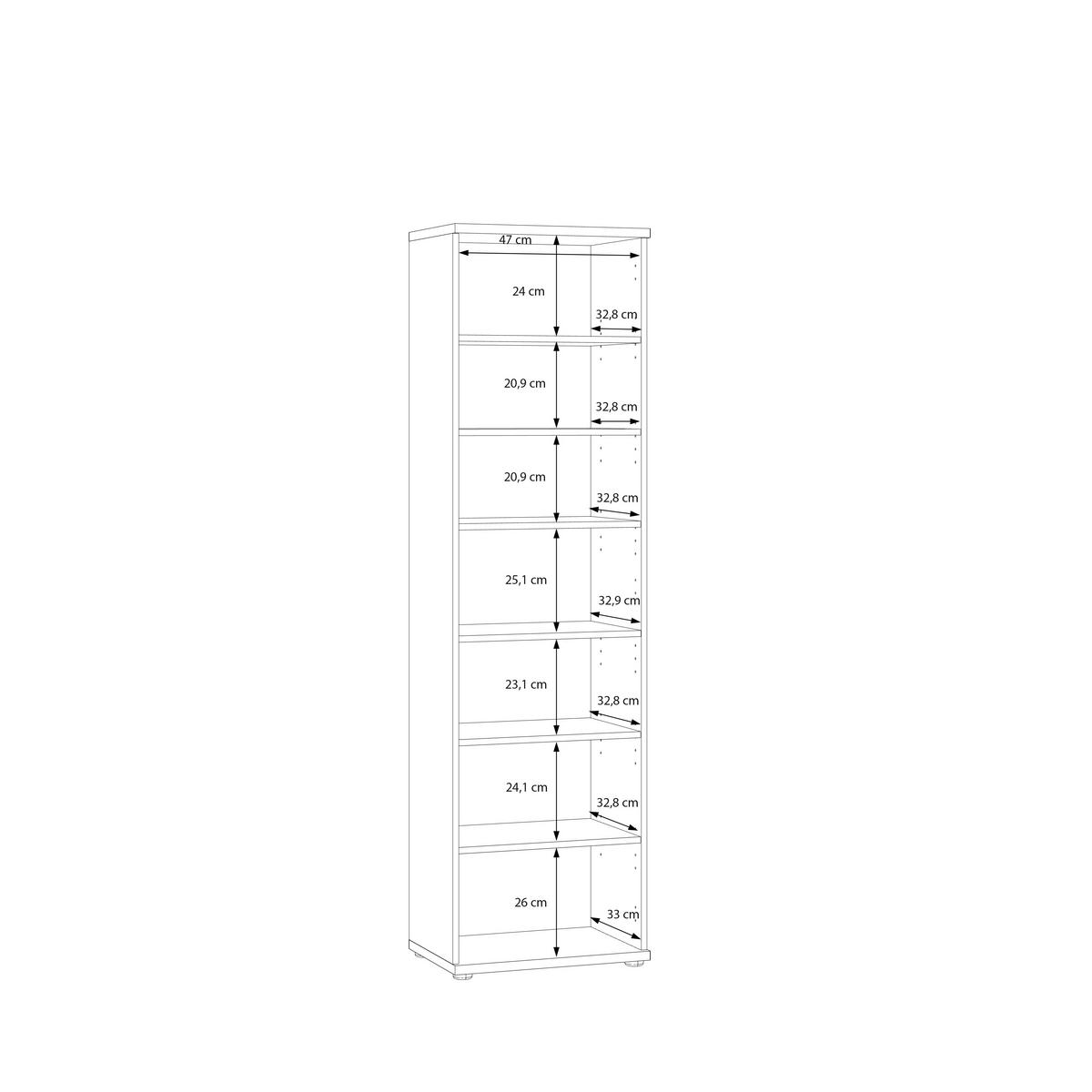 OMARA Z LOPUTAMI ZA ČEVLJE bela - bela/barve aluminija, Moderno, kovina/umetna masa (50,2/179,1/34,8cm) - MID.YOU