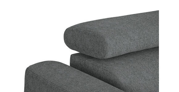 ECKSOFA in Webstoff Dunkelgrau 280/205 cm - Dunkelgrau/Schwarz, Design, Textil/Metall (280/205cm) - Xora