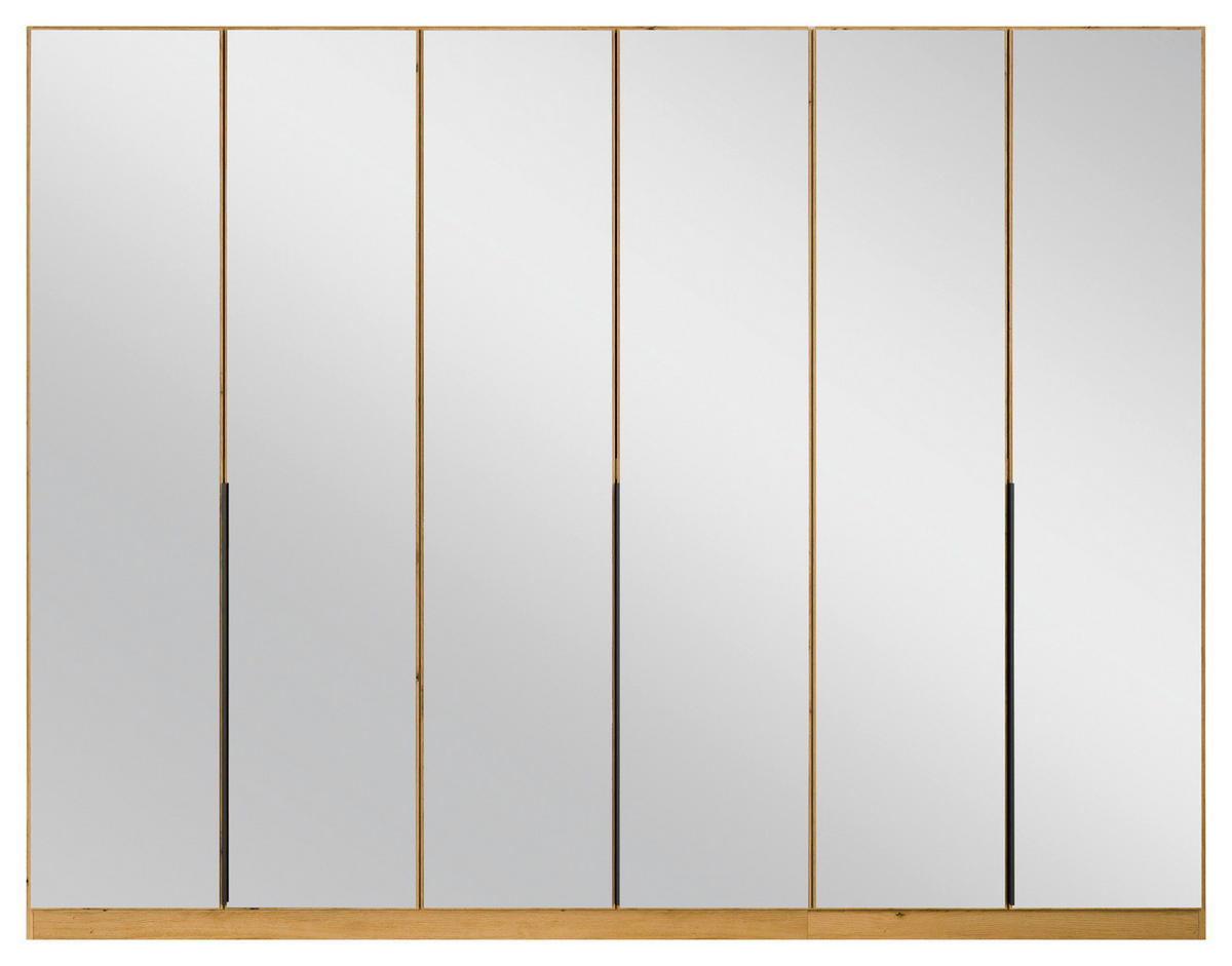 DREHTÜRENSCHRANK 271/210/54 cm 6-türig Eiche Artisan  - Eiche Artisan/Grau, MODERN, Holzwerkstoff/Metall (271/210/54cm) - Rauch Möbel