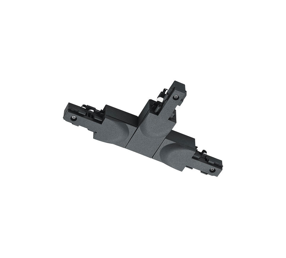 Trio Leuchten Schienensystem-Verbinder Duoline Track-System (Schutzleiter Innen Links) Schwarz 17x2x9 cm