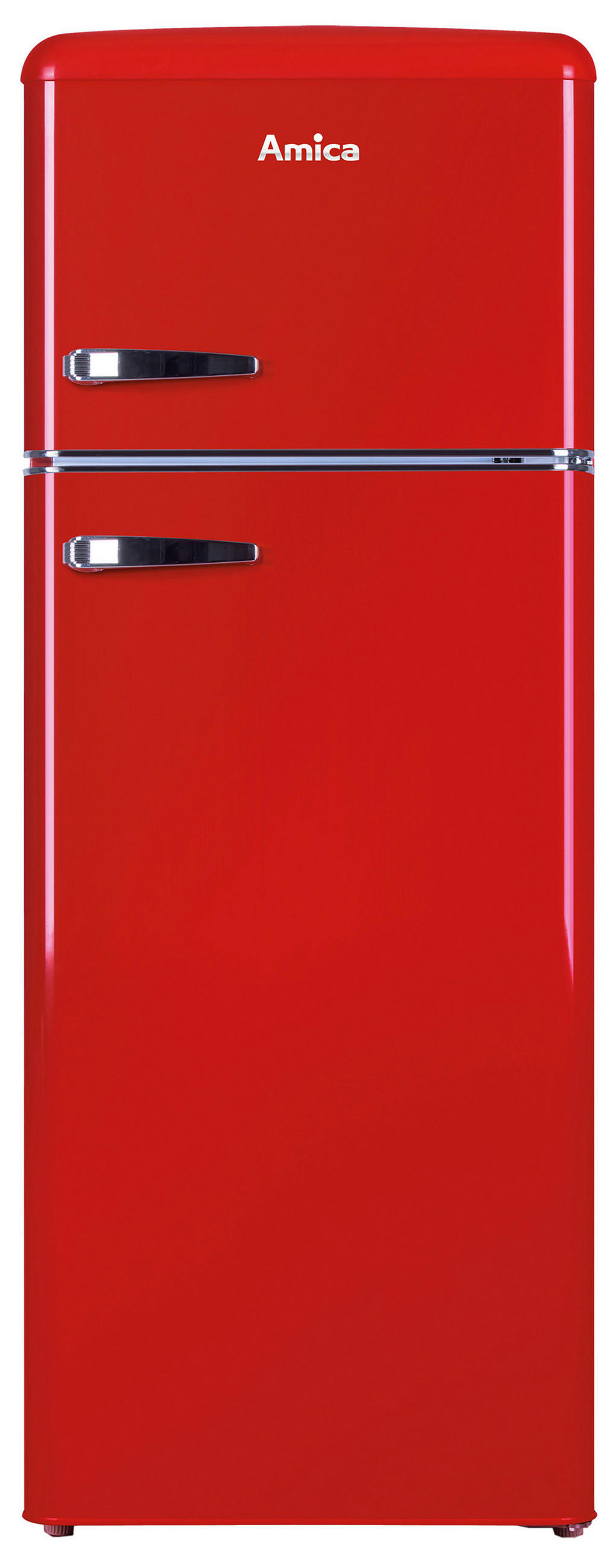 Amica Kühl-Gefrier-Kombination Rot 55x144x61.5 cm