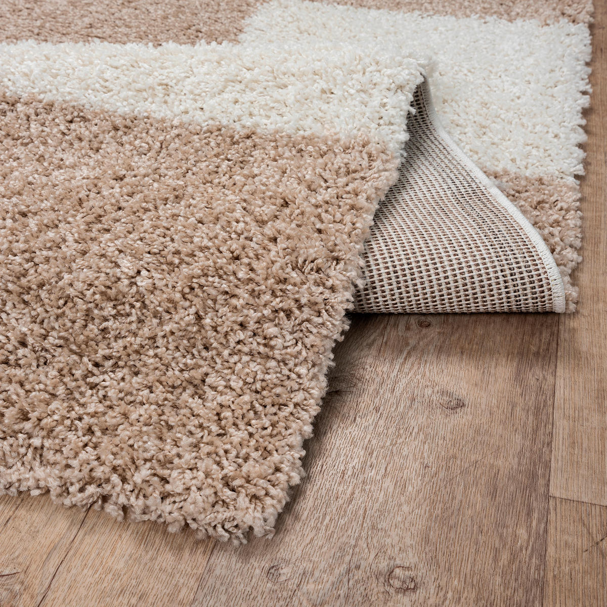 HOCHFLORTEPPICH 60/110 cm Milano Weiß, Beige  - Beige/Weiß, Basics, Kunststoff/Textil (60/110cm) - Novel