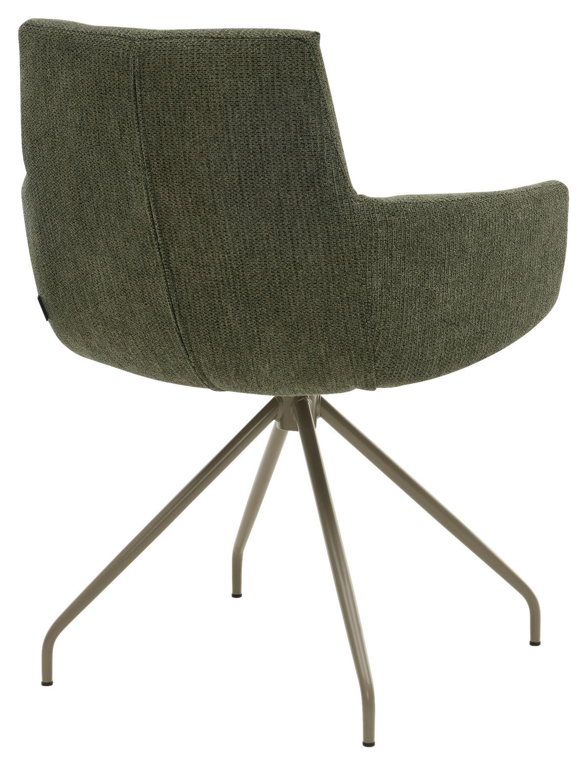 ARMLEHNSTUHL  Sitzfläche 360° drehbar, Gestellauswahl, Stoff-/Lederauswahl Cord  Dunkelgrün  - Dunkelgrün/Silberfarben, Design, Textil/Metall (61/85/64cm) - Musterring