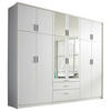 DREHTÜRENSCHRANK in Klar, Weiss  - Klar/Weiss, Design, Glas/Holzwerkstoff (275/231/56cm) - Rauch Möbel