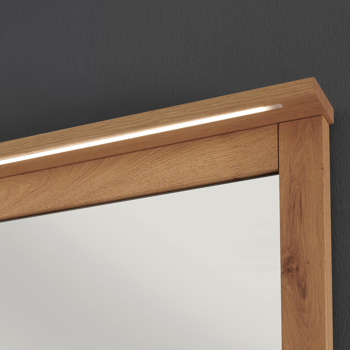 BADEZIMMER  in 155 cm  - Eichefarben/Weiß, MODERN, Glas/Holz (155cm) - Landscape