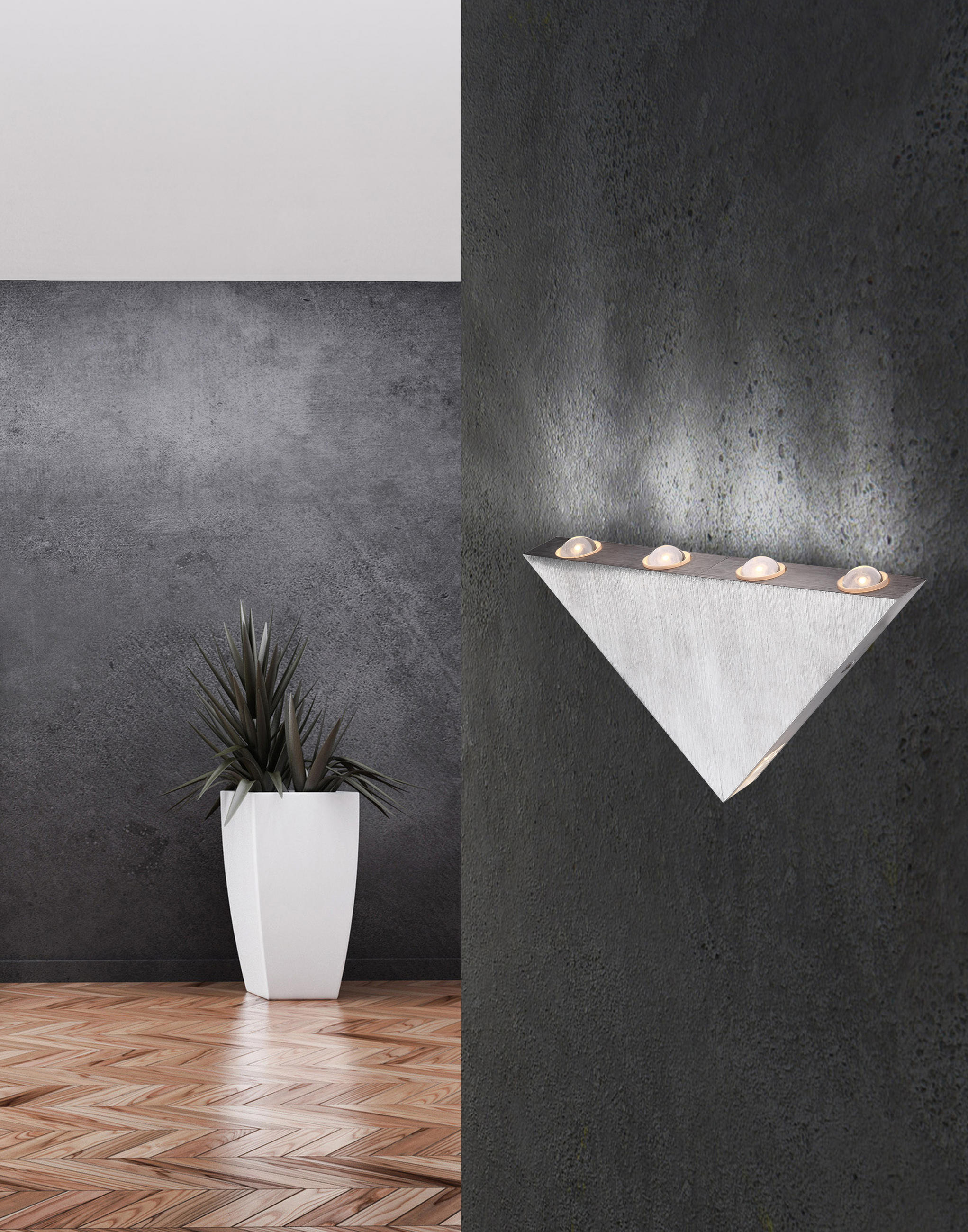LED VÄGGLAMPA Gordon 23,5/3/12,5 cm   - Design, metall/plast (23,5/3/12,5cm) - Globo