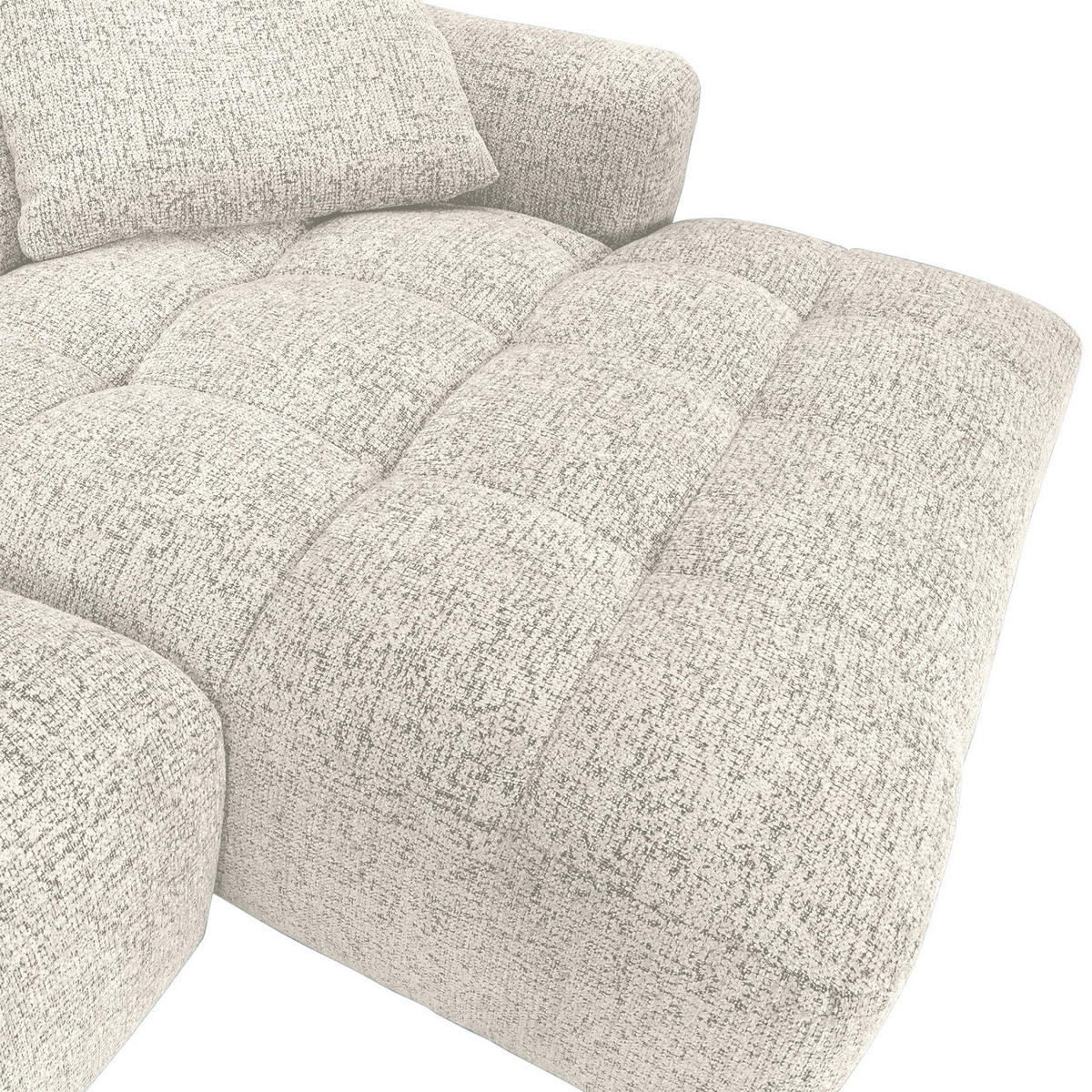 ECKSOFA Creme, Beige Chenille  - Beige/Creme, KONVENTIONELL, Kunststoff/Textil (276/170cm) - Carryhome