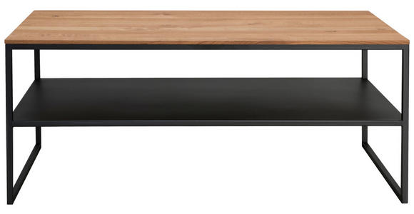 COUCHTISCH in Holz, Metall 100/60/41 cm - Eichefarben/Schwarz, Design, Holz/Metall (100/60/41cm) - Johann Jakob