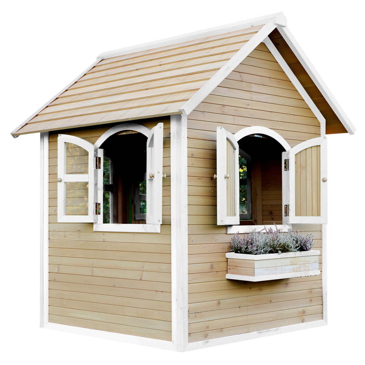 SPIELHAUS 137/175/151 cm SPIELHAUS JULIA  - Braun/Weiß, Basics (137/175/151cm) - Ambia Garden