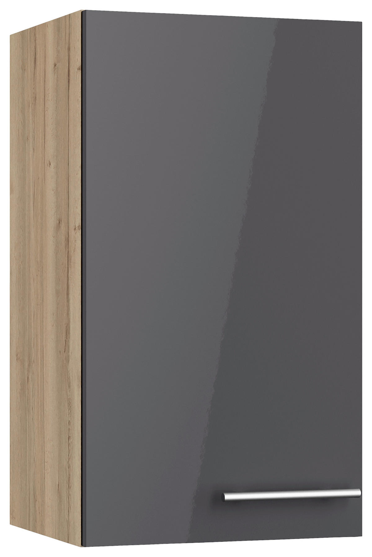 KÜCHENLEERBLOCK 210 cm   in Anthrazit, Eichefarben  - Edelstahlfarben/Eichefarben, Basics, Holzwerkstoff/Metall (210cm) - Optifit