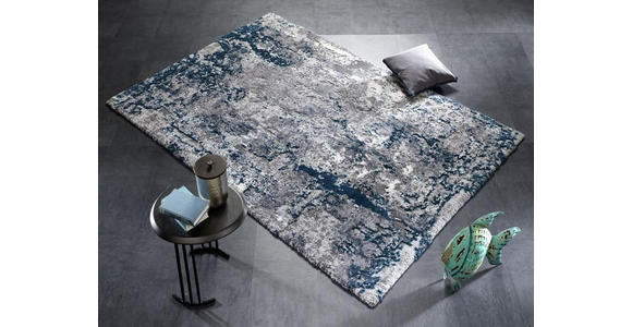 VINTAGE-TEPPICH 200/250 cm Timeline Quantum Grau, Petrol - Petrol/Grau, Design, Textil (200/250cm) - Novel