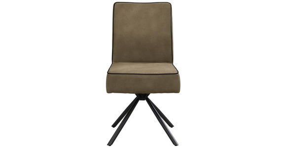 STUHL - Schwarz/Grün, Design, Textil/Metall (46,5/91/62,5cm) - Ambia Home