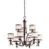 KRONLEUCHTER 87/84.9 cm    - Bronzefarben, Konventionell, Glas/Metall (87/84.9cm) - Elstead Lighting