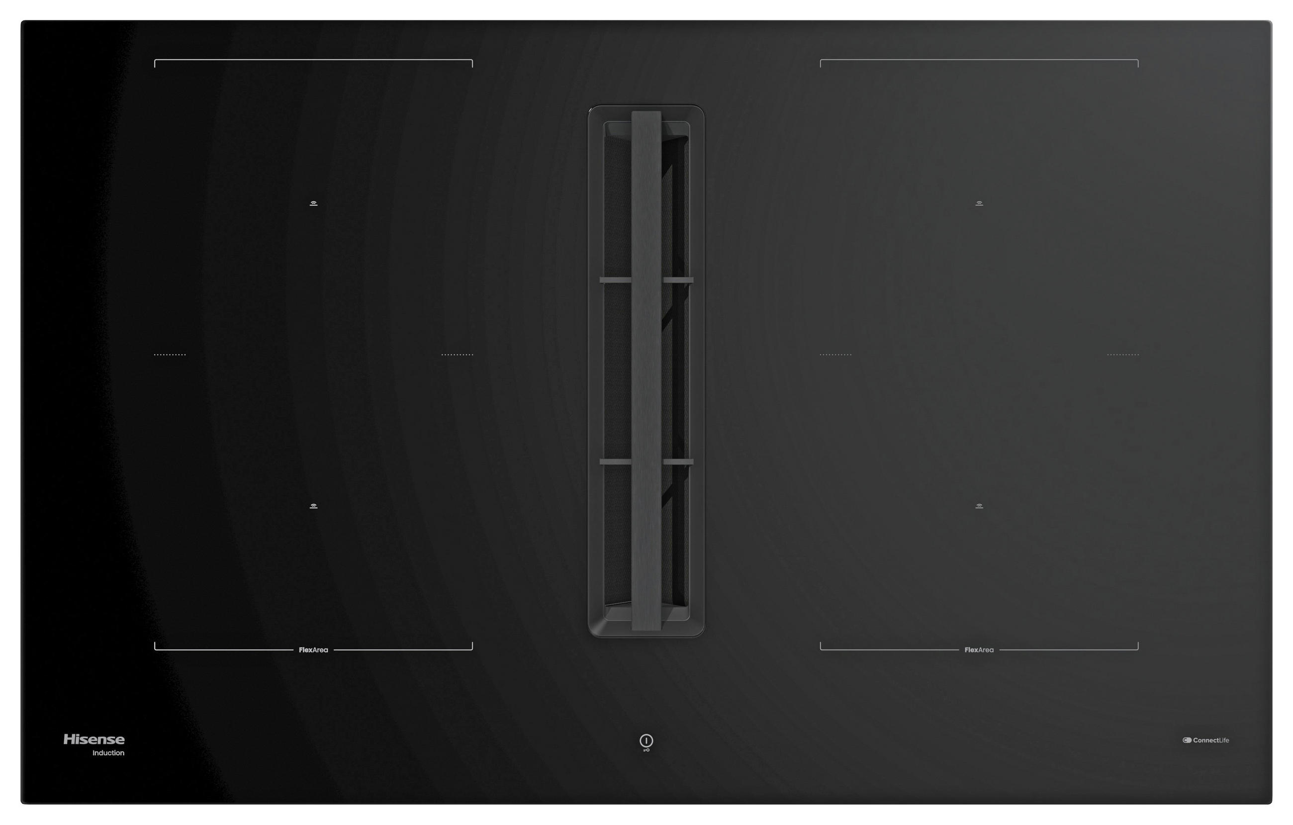 KOCHFELD-DUNSTABZUG-KOMBI HEH8443BSCWF1  - Schwarz, Basics, Glas/Metall (83/23,4/52,0cm) - Hisense