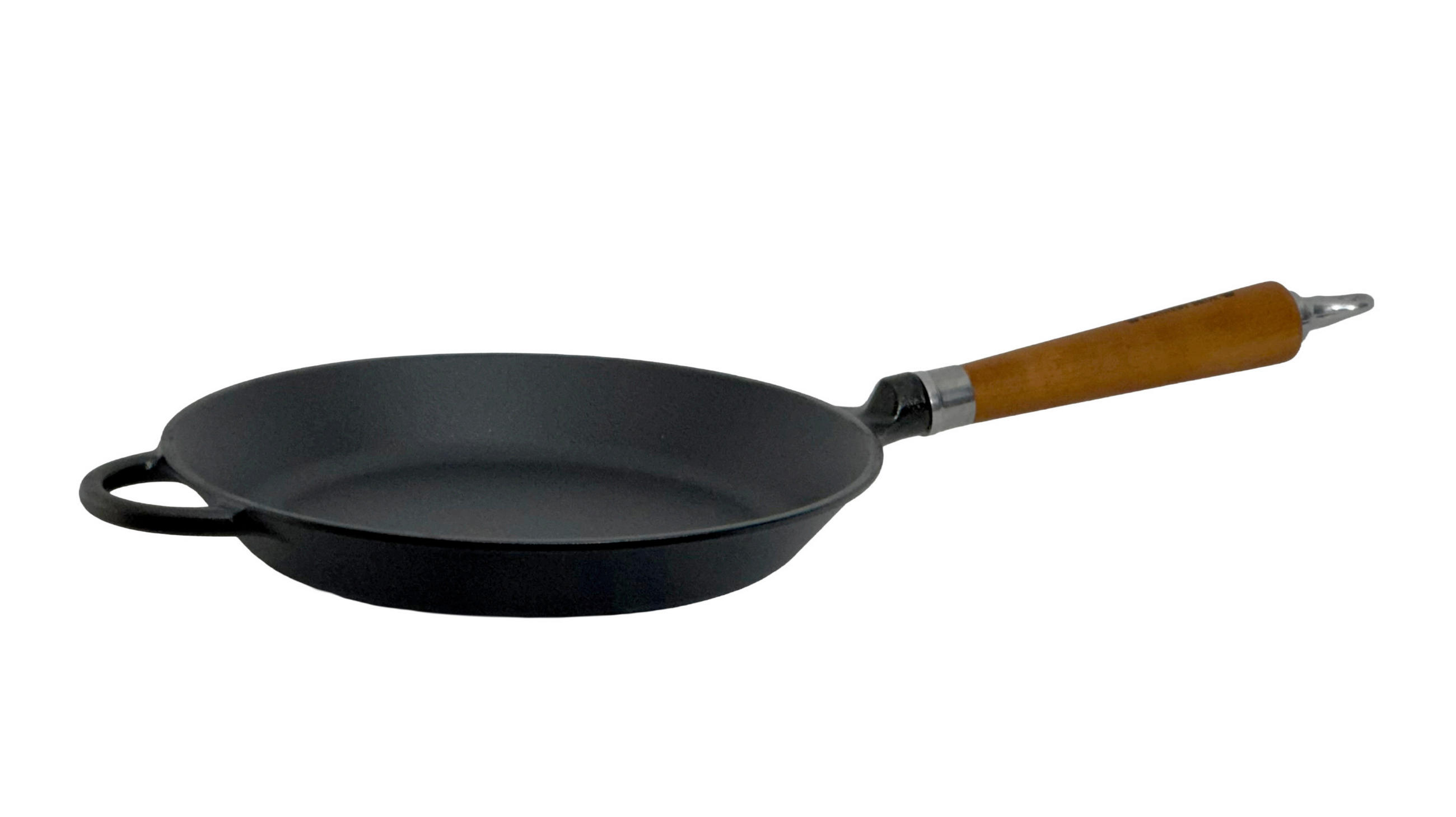 BRATPFANNE  - Schwarz/Braun, Basics, Holz/Metall (56/28/8cm)