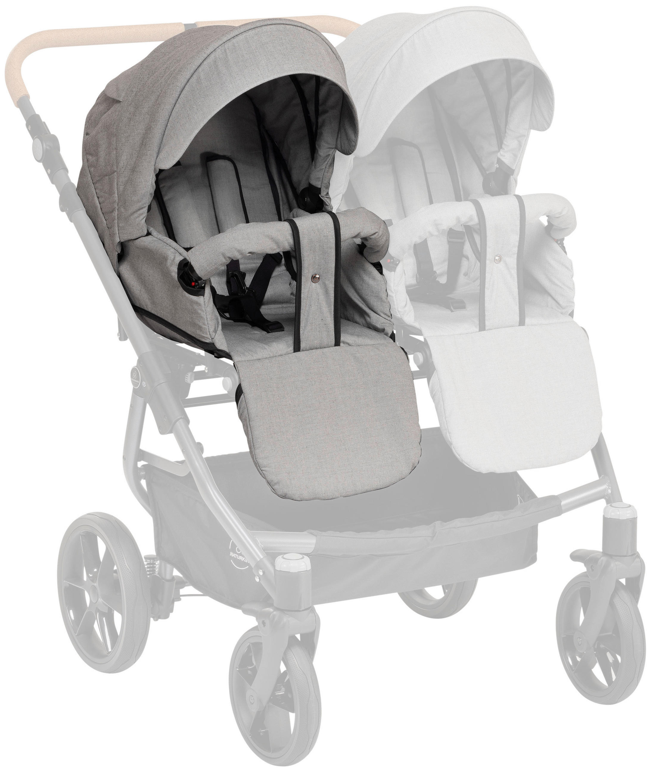 SPORTWAGENAUFSATZ SItzeinheit Lars Topas - Grau, Basics (80/39/60cm) - Naturkind