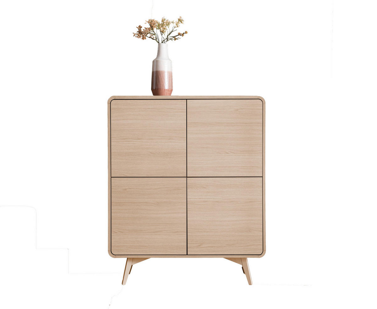 HIGHBOARD , 108/130/39 cm,  - Eichefarben, Design, Holz/Holzwerkstoff (108/130/39cm) - Livetastic