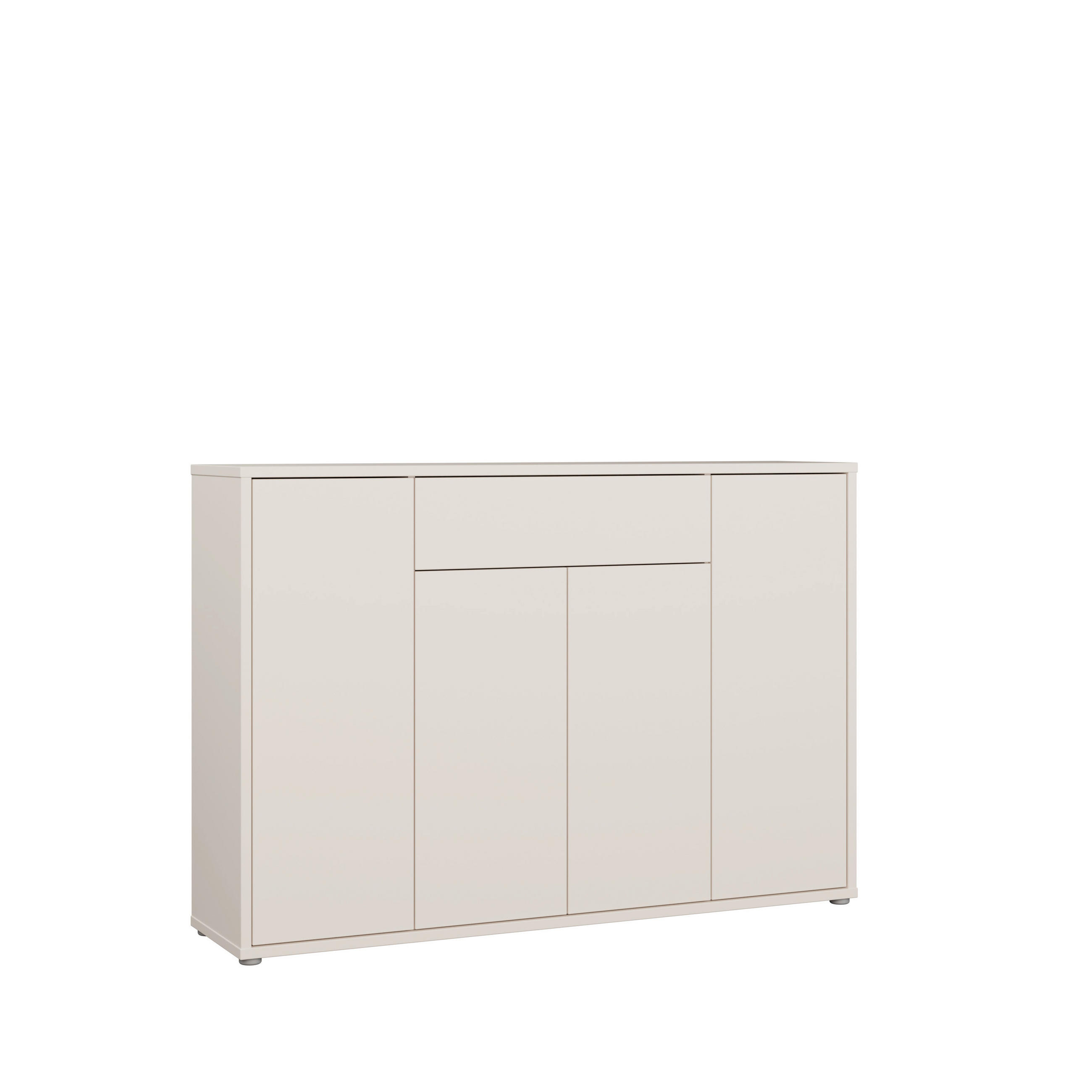 SCHUHSCHRANK Sandfarben  - Sandfarben/Grau, MODERN, Holzwerkstoff/Metall (143,9/99,1/34,9cm) - Carryhome