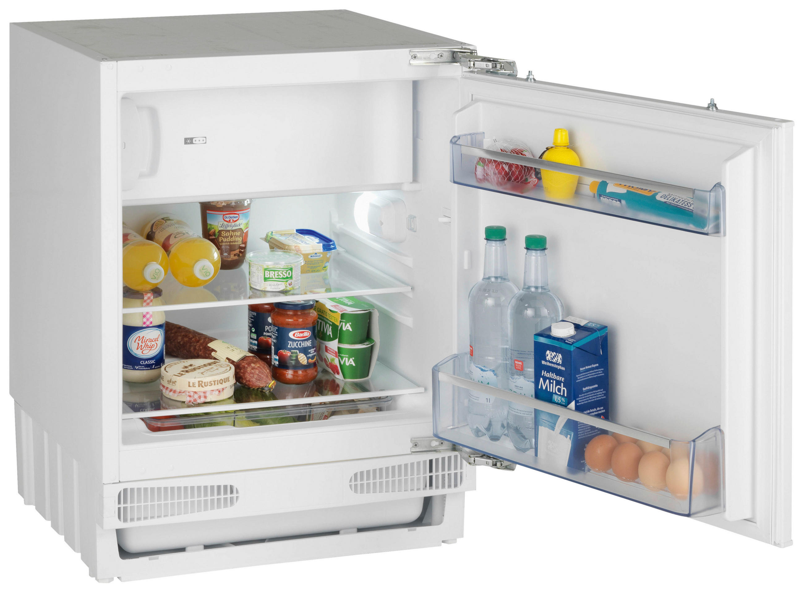 MINIKÜHLSCHRANK 59,5/81,2-88,2/54,8 cm UKS108  - Weiß, Basics, Glas/Metall (59,5/81,2-88,2/54,8cm) - Oranier