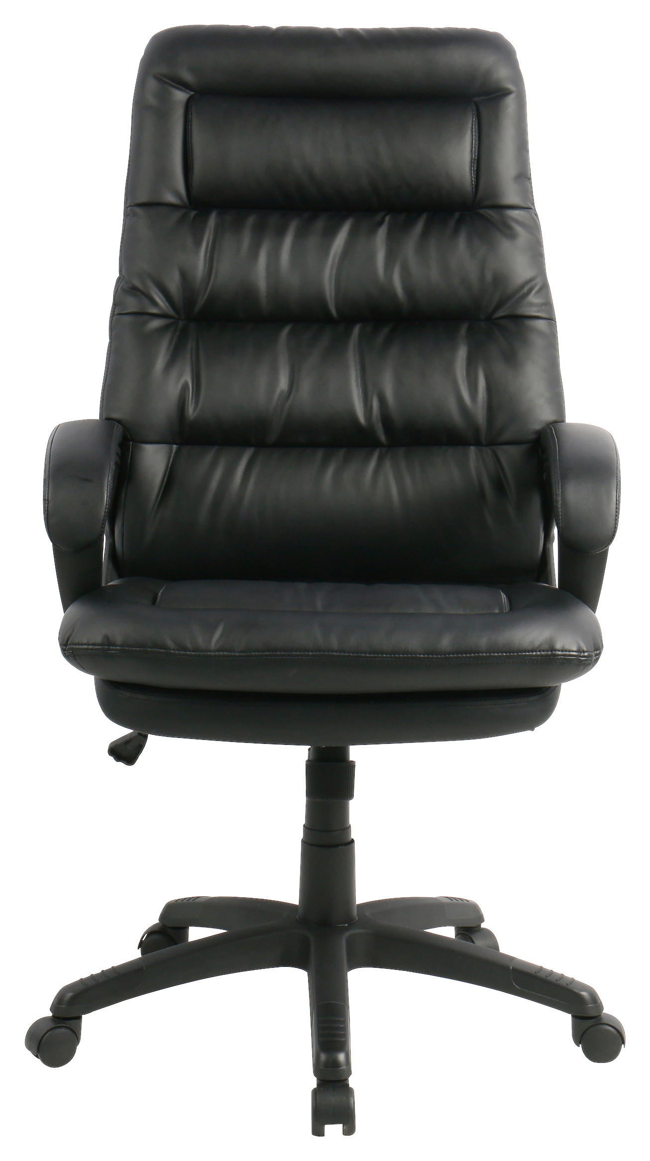 CHEFSESSEL Lederlook Schwarz  - Schwarz, MODERN, Kunststoff/Textil (67/113-122.5/78cm) - MID.YOU