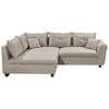 ECKSOFA in Webstoff Sandfarben  - Sandfarben/Schwarz, Modern, Kunststoff/Textil (175/252cm) - Livetastic