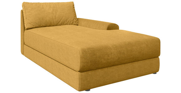 BIGSOFA Cord Senfgelb  - Senfgelb/Schwarz, MODERN, Kunststoff/Textil (117/93/190cm) - Carryhome