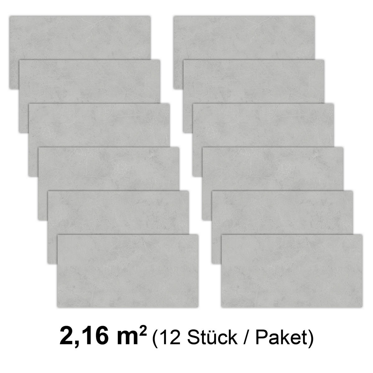 Vinyl für die Wand  - Hellgrau, MODERN, Kunststoff (60/30/0,37cm)