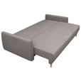 SCHLAFSOFA Webstoff Greige  - Greige/Buchefarben, KONVENTIONELL, Holz/Textil (220/90/95cm) - Carryhome