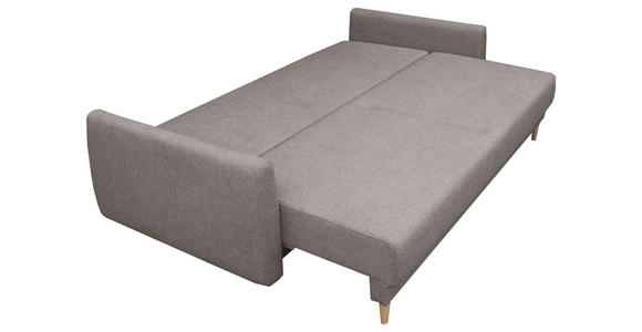SCHLAFSOFA Webstoff Greige  - Greige/Buchefarben, KONVENTIONELL, Holz/Textil (220/90/95cm) - Carryhome