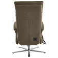 RELAXSESSEL in Leder Hellbraun  - Hellbraun/Edelstahlfarben, Design, Leder/Metall (70/124/85cm) - Cantus