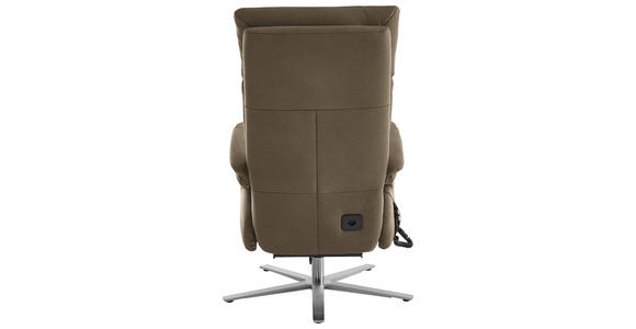 RELAXSESSEL in Leder Hellbraun - Hellbraun/Edelstahlfarben, Design, Leder/Metall (70/124/85cm) - Cantus
