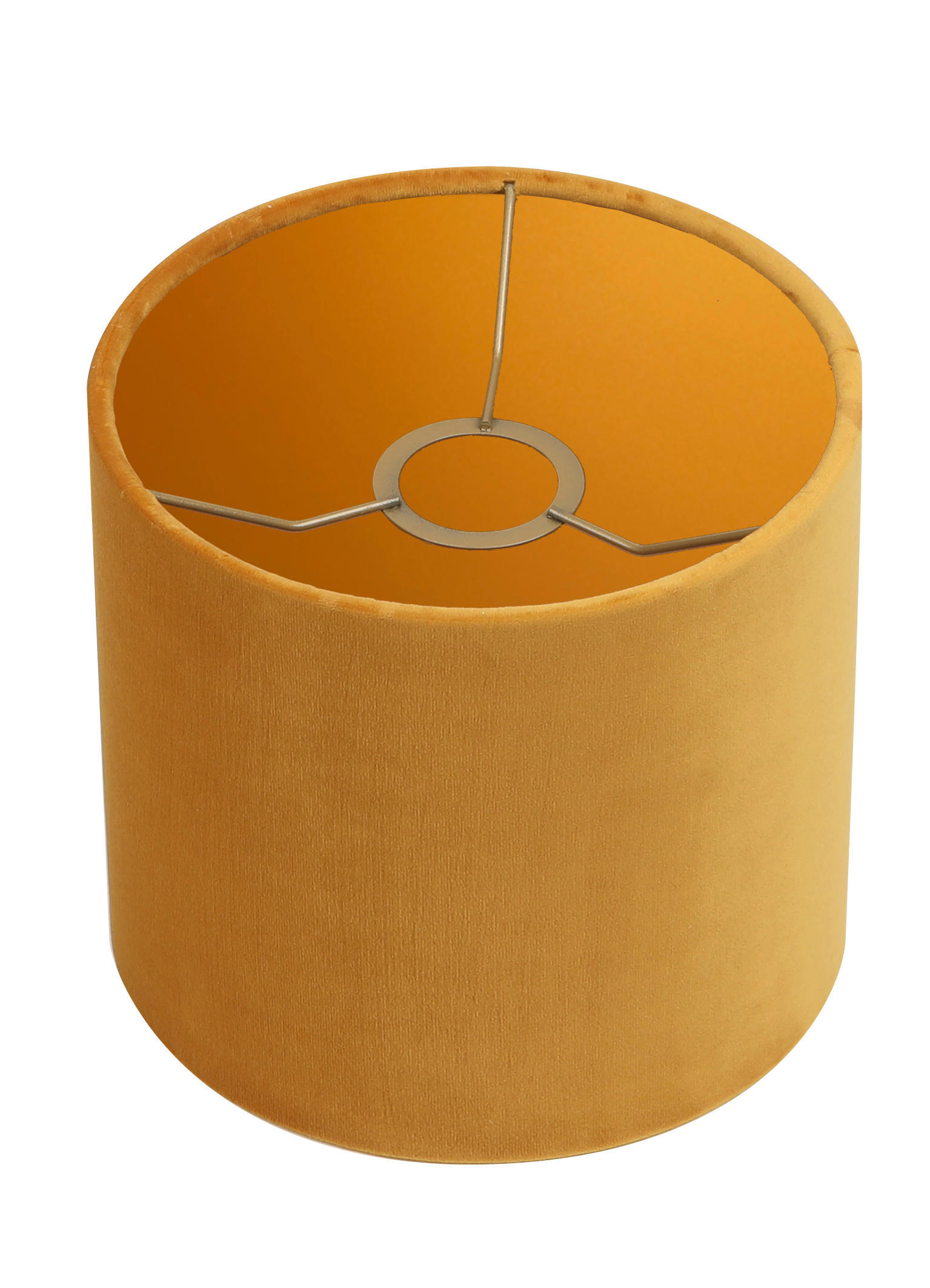 LEUCHTENSCHIRM Velour 20/18 cm   - Gelb, Basics, Textil/Metall (20/18cm)
