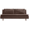 SCHLAFSOFA Flachgewebe Dunkelbraun  - Eichefarben/Dunkelbraun, KONVENTIONELL, Holz/Textil (205/85/98cm) - Carryhome