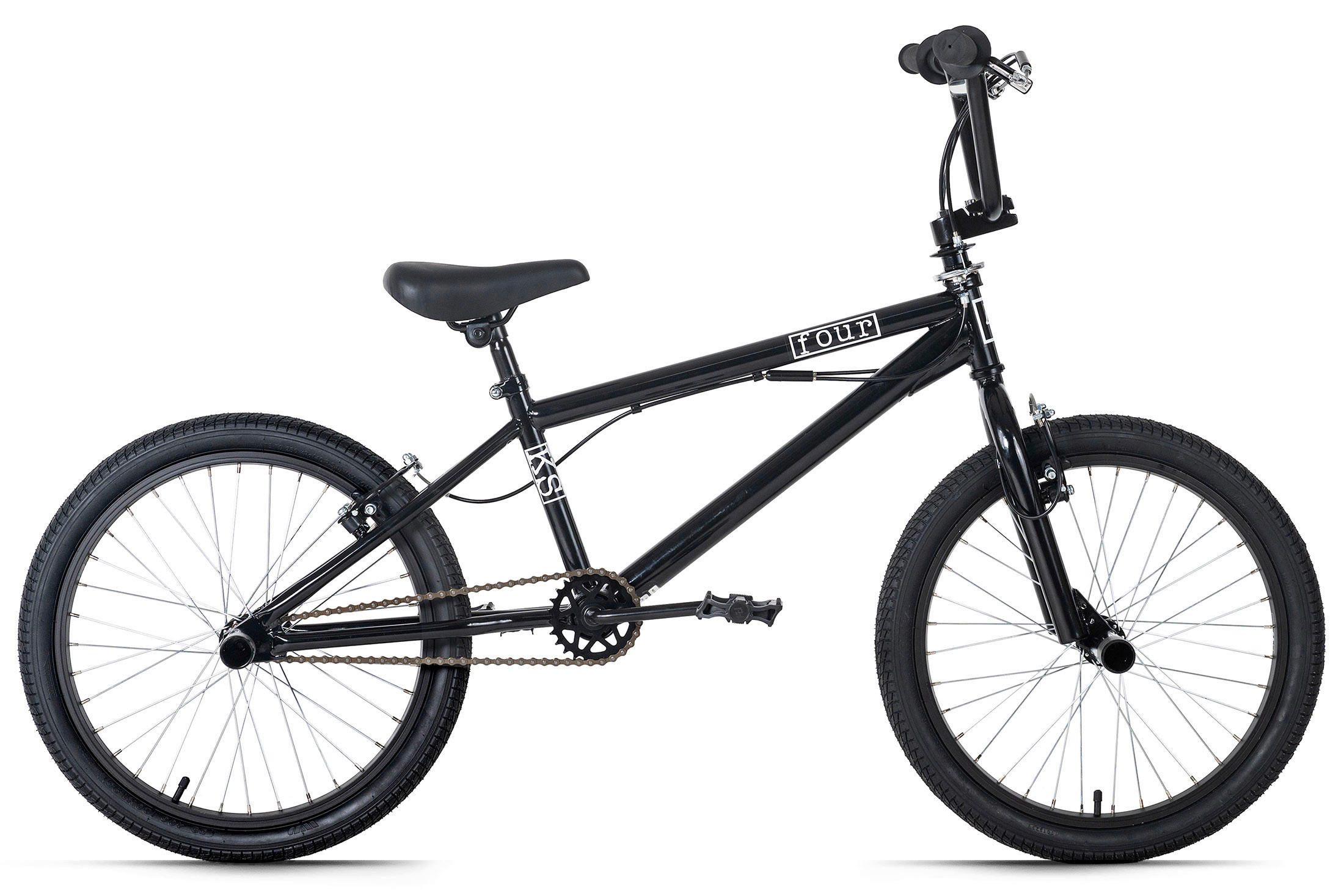BMX FREESTYLE 519B 20 Zoll  - Schwarz, Basics, Metall (70/100/70cm) - KS Cycling