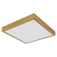 LED PLAFONJERA - boja mesinga/opal, Konvencionalno, metal/plastika (25/25cm)