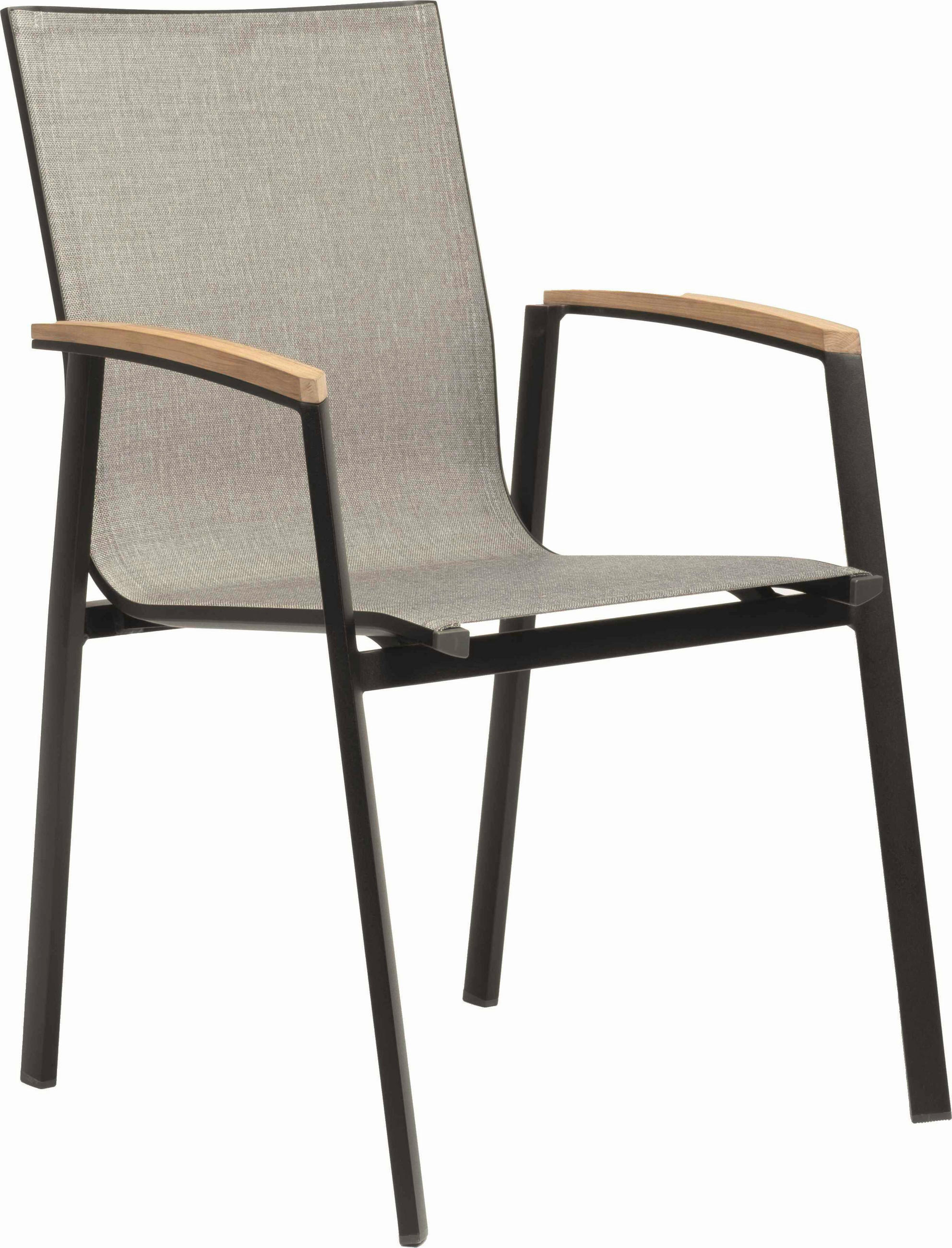 STAPELSESSEL Aluminium Grau, Schwarz  - Schwarz/Grau, Design, Textil/Metall (57/89/65cm) - Stern