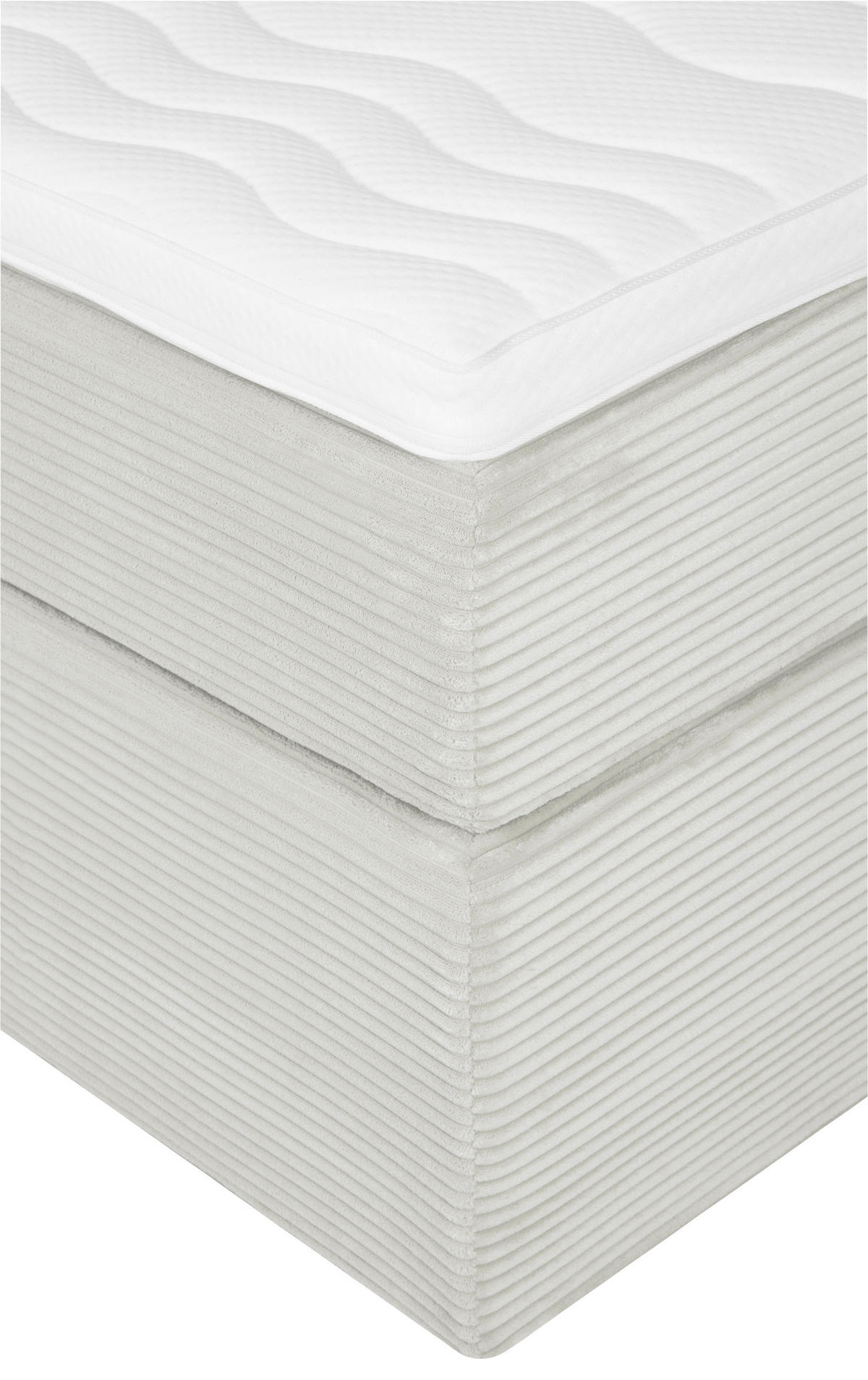 BOXSPRINGBETT 140/200 cm,  in Weiß,  {item.attr('349-543‘),[, ]}{item.attr('328-587‘),[ ]} - Schwarz/Weiß, KONVENTIONELL, Holz/Textil (140/200cm) - Boxxx