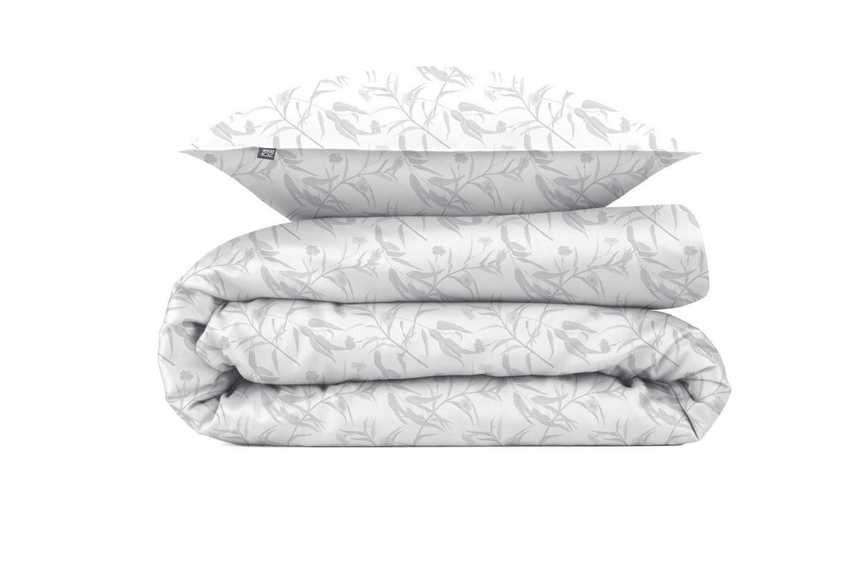BETTWÄSCHE 2-teilig Fiori-di-Satinado Makosatin 135/200 cm  - Weiß, Basics, Textil (135/200cm)