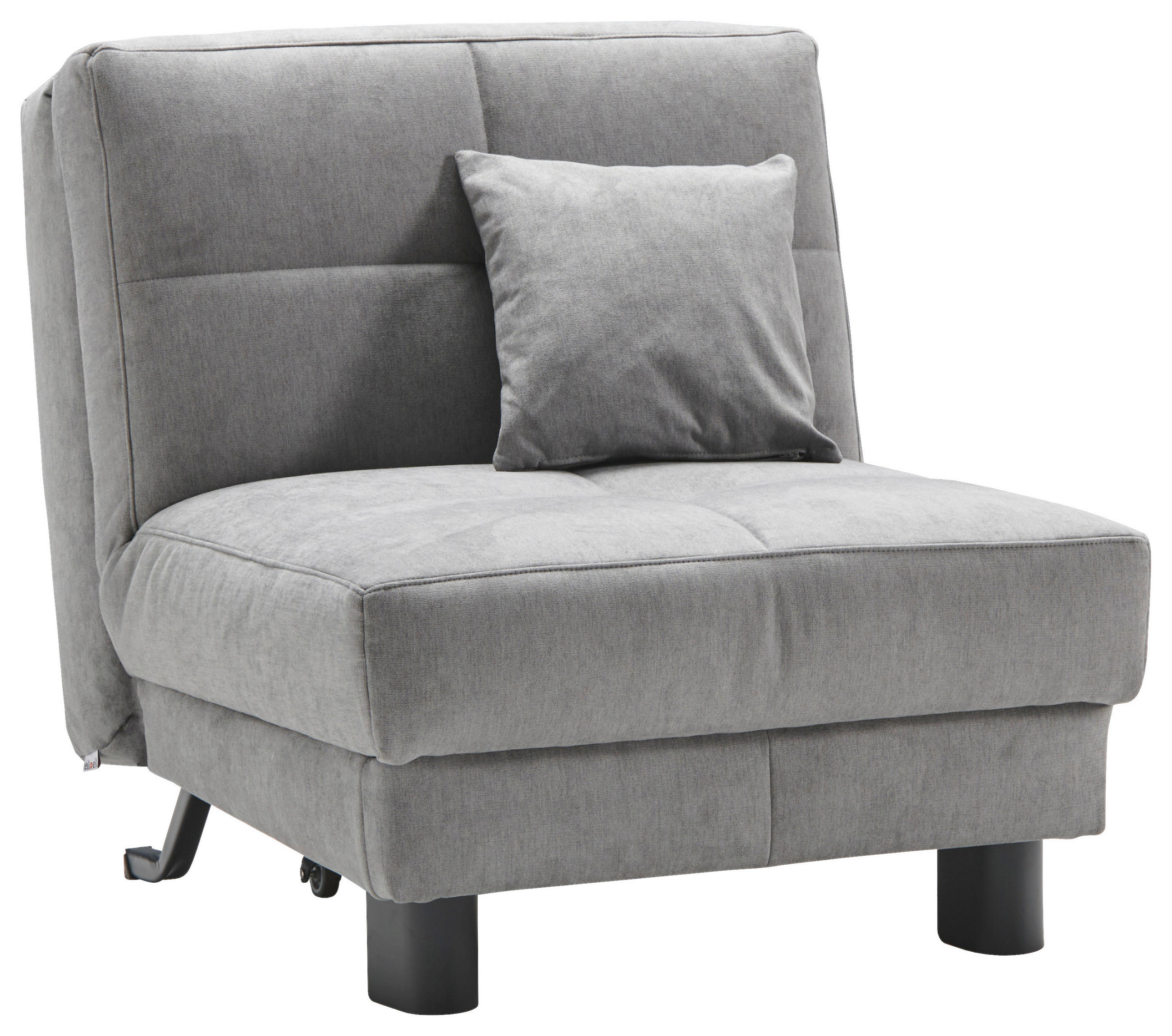 SCHLAFSESSEL Mikrovelours Grau    - Schwarz/Grau, KONVENTIONELL, Textil/Metall (85/85/100cm) - Carryhome