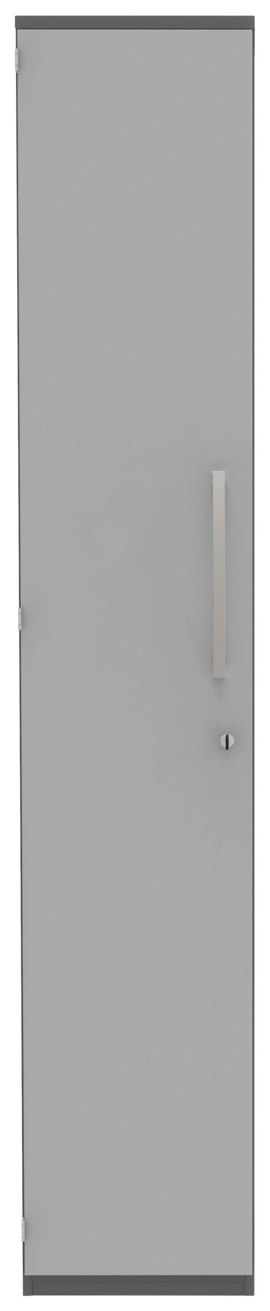 AKTENSCHRANK 40/217,4/43 cm  - Anthrazit/Hellgrau, KONVENTIONELL, Holzwerkstoff (40/217,4/43cm) - Moderano