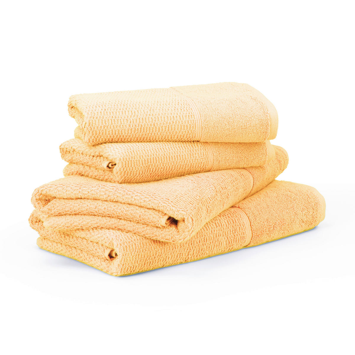 FROTTIERSET FROTTANA PEARL Gelb 4-teilig  - Gelb, Basics, Textil - Moeve