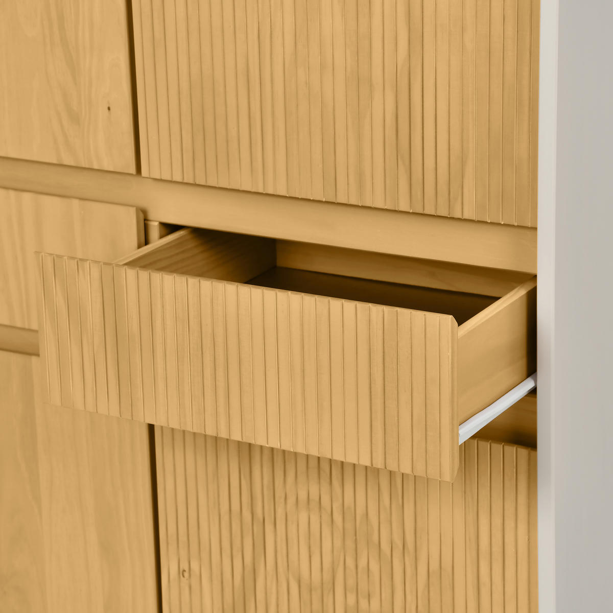 HIGHBOARD Cava  in 102/136/42 cm  - Beige/Naturfarben, Design, Holz (102/136/42cm) - Livetastic