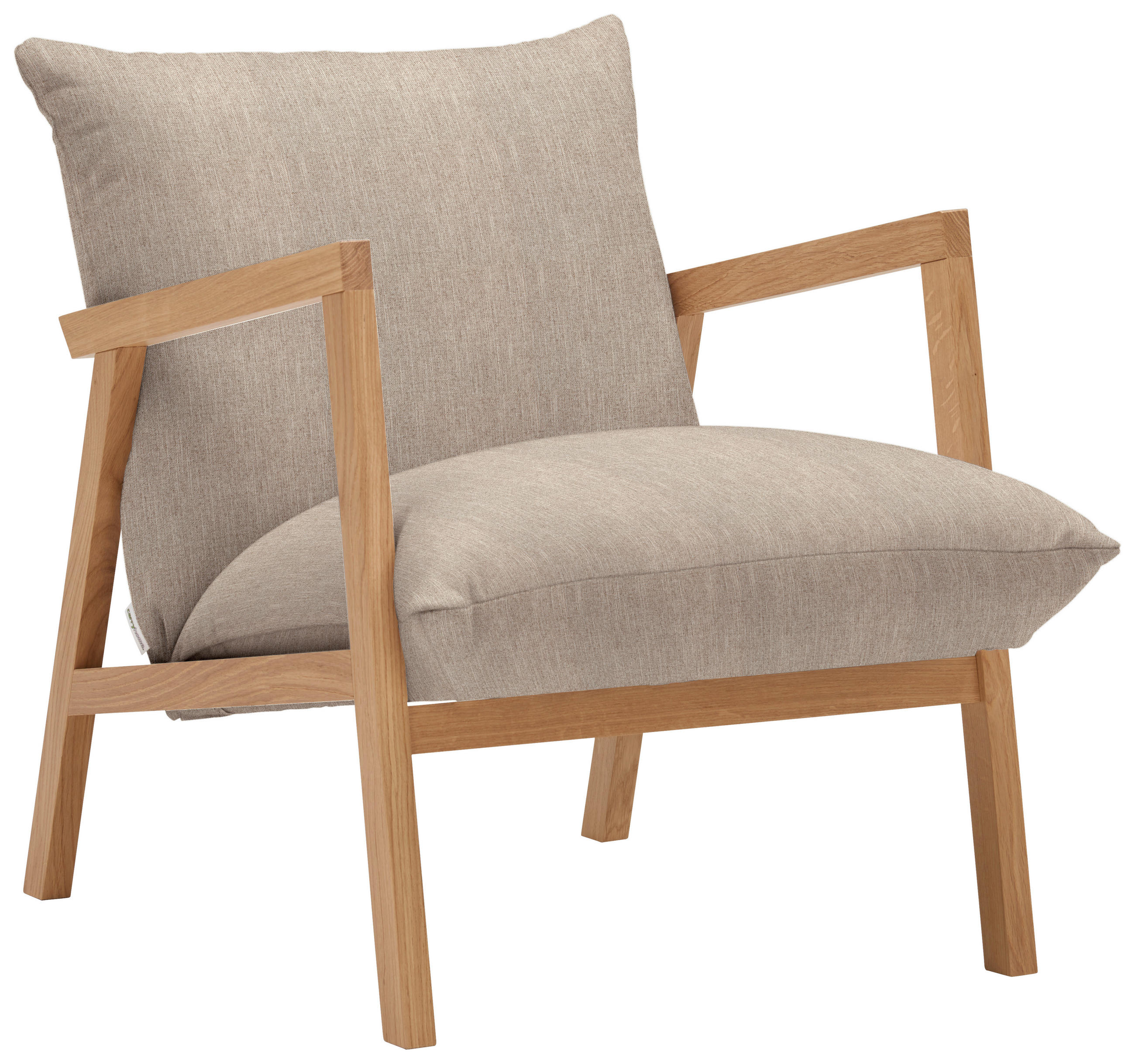 SESSEL Webstoff Beige    - Eichefarben/Beige, Design, Holz/Textil (65/80/85cm) - Carryhome