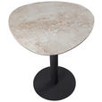 BARTISCH oval Schwarz, Taupe, Beige  - Taupe/Beige, Design, Glas/Keramik (90/90/105cm) - Novel