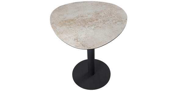 BARTISCH oval Schwarz, Taupe, Beige - Taupe/Beige, Design, Glas/Keramik (90/90/105cm) - Novel