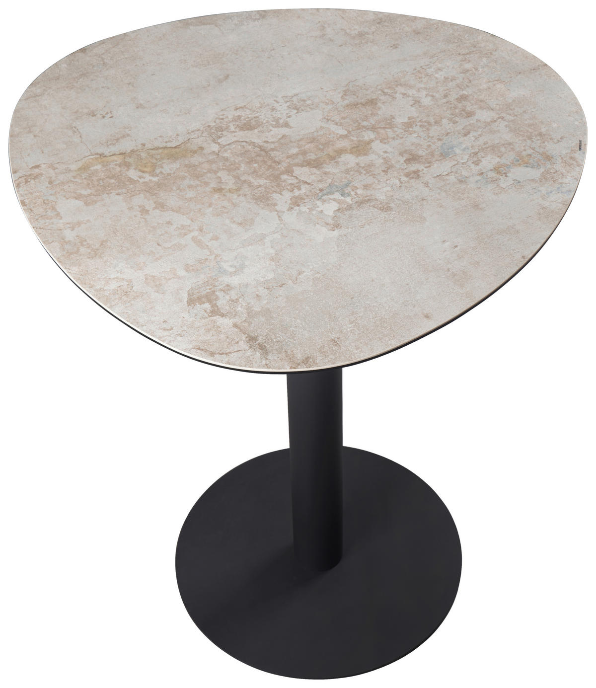 BARTISCH in Metall, Glas, Keramik 90/90/105 cm   - Taupe/Beige, Design, Glas/Keramik (90/90/105cm) - Novel