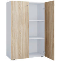 AKTENSCHRANK Weiß, Sonoma Eiche  - Weiß/Sonoma Eiche, Design, Holzwerkstoff (70/110/39cm) - MID.YOU