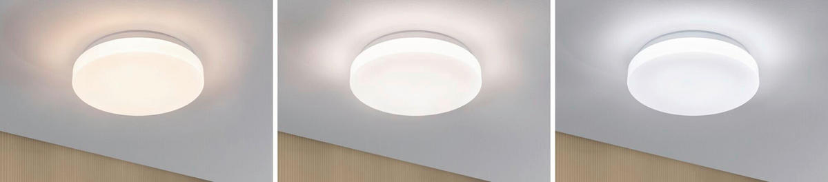 LED-DECKENLEUCHTE Luiana 28,0/6,5 cm   - Weiß, Basics, Kunststoff (28,0/6,5cm) - Paulmann