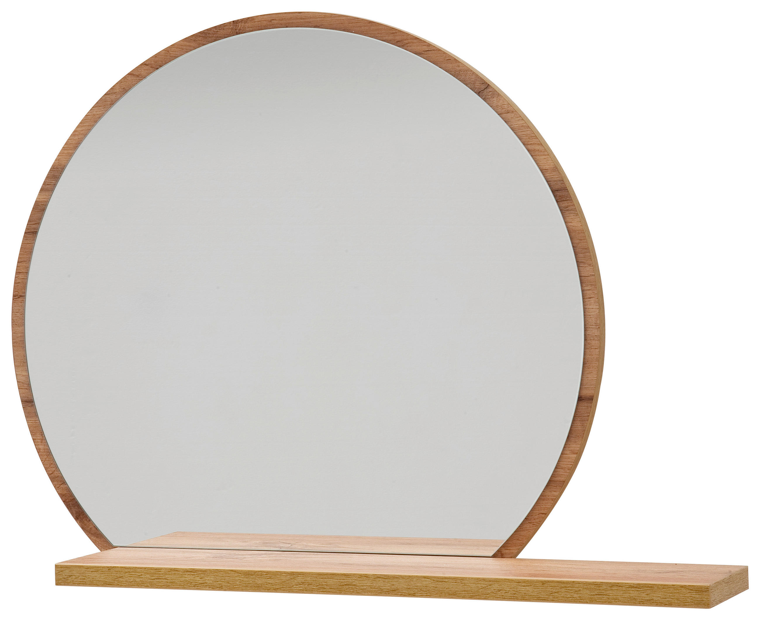 WANDSPIEGEL 65/56/17 cm in - Eichefarben, Design, Glas/Holzwerkstoff (65/56/17cm)